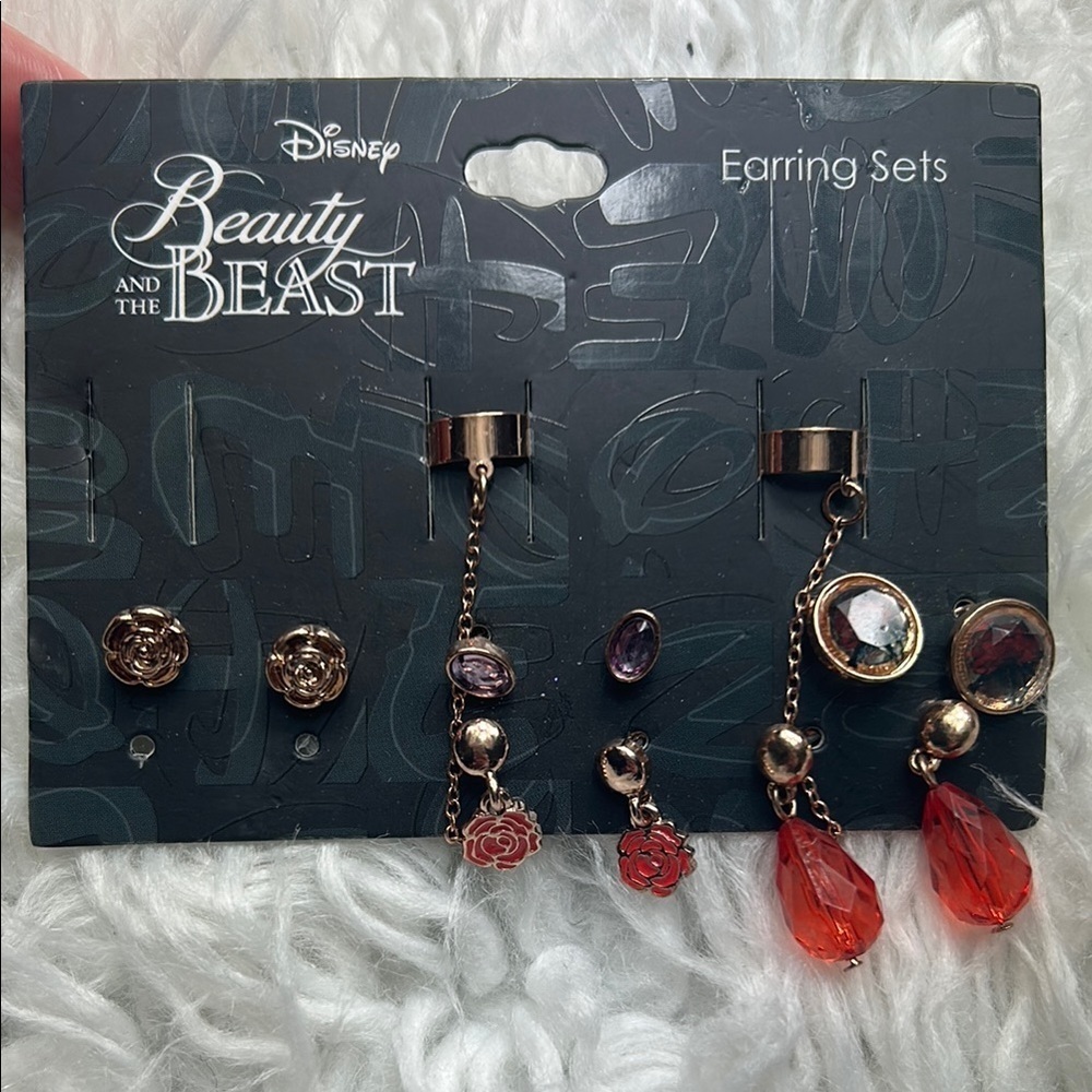 *NEW* Disney Beauty and the Beast Earring Set - Picture 1 of 2